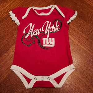 Baby NFL New York Giants Bodysuit 0-3 Months Red White A2
